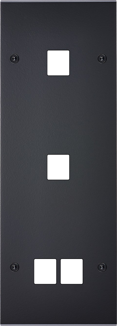 MODELEC - Façade Confidence Laiton Noir Mat Triple Verticale M1 M1 M2 à Vis