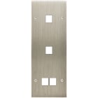 MODELEC - Façade Confidence Laiton Acier Brosse Triple Verticale M1 M1 M2 à Vis