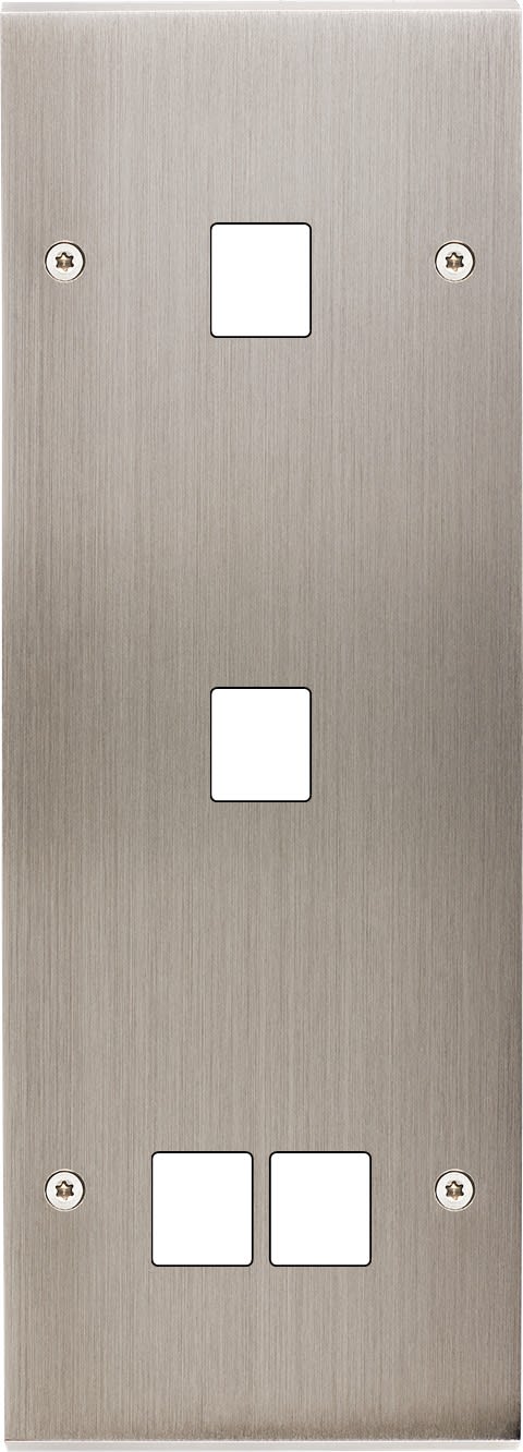 MODELEC - Façade Confidence Laiton Nickel Satine Triple Verticale M1 M1 M2 à Vis