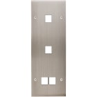 MODELEC - Façade Confidence Laiton Nickel Satine Triple Verticale M1 M1 M2 à Vis