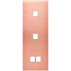 MODELEC - Façade Confidence Laiton Cuivre Satine Triple Verticale M1 M1 M2 à Vis