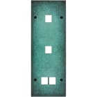 MODELEC - Façade Fascination Laiton Jade Triple Verticale M1 M1 M2 à Vis