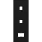MODELEC - Façade Empreintes POINT Noir Triple Verti 1 Média 1 Média 2 Média, magnétique