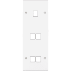 MODELEC - Façade Confidence Laiton Blanc Mat Triple Verticale M1 M2 M2 à Vis