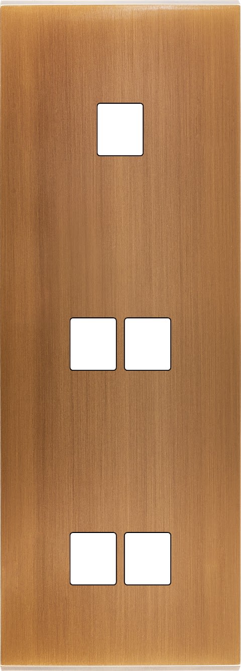MODELEC - Façade Confidence Laiton Vieux Bronze Triple Verticale M1 M2 M2