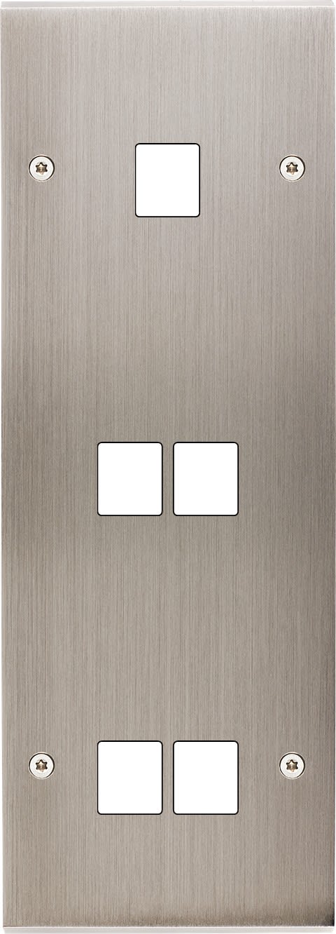 MODELEC - Façade Confidence Laiton Nickel Satine Triple Verticale M1 M2 M2 à Vis