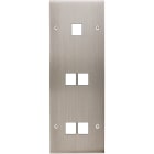 MODELEC - Façade Confidence Laiton Nickel Satine Triple Verticale M1 M2 M2 à Vis