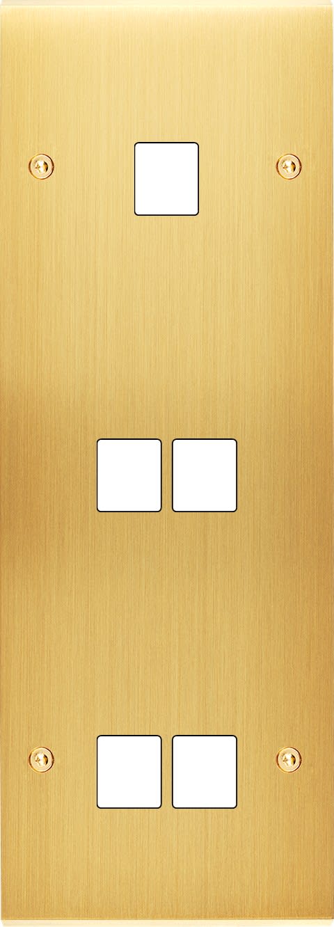 MODELEC - Façade Confidence Laiton Satine Triple Verticale M1 M2 M2 à Vis