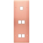 MODELEC - Façade Confidence Laiton Cuivre Satine Triple Verticale M1 M2 M2 à Vis