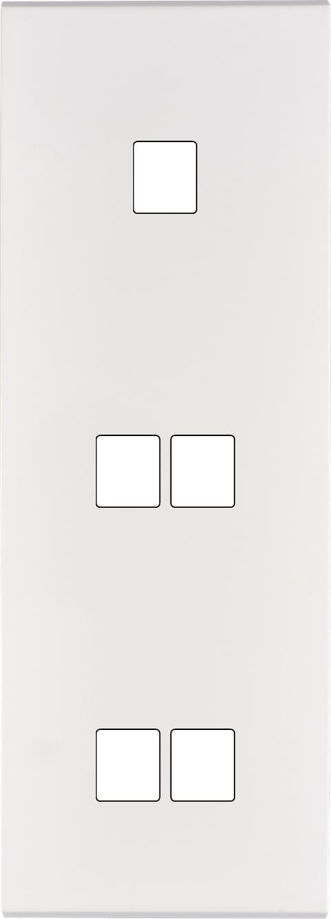 MODELEC - Façade Confidence Laiton Blanc Email Triple Verticale M1 M2 M2