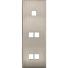 MODELEC - Façade Empreintes ANGLE Nickel Satiné Triple Verticale 1 Média 2 Média 2 Média