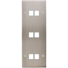 MODELEC - Façade Confidence Laiton Nickel Satine Triple Verticale M2 M2 M2 à Vis