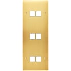 MODELEC - Façade Confidence Laiton Satine Triple Verticale M2 M2 M2 à Vis