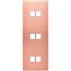MODELEC - Façade Confidence Laiton Cuivre Satine Triple Verticale M2 M2 M2 à Vis