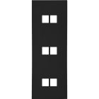 MODELEC - Façade Empreintes ANGLE Noir Triple Verticale 3 Doubles Média, magnétique