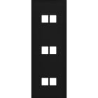 MODELEC - Façade Empreintes POINT Noir Triple Verticale 3 Doubles Média, magnétique