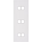 MODELEC - Façade Désir Blanc Mat Triple Verticale 2 Medias 2 Medias 2 Medias