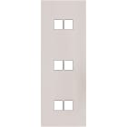 MODELEC - Façade Désir Gris Perle Mat Triple Verticale 2 Medias 2 Medias 2 Medias