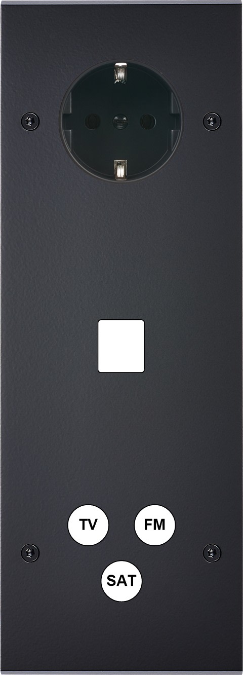 MODELEC - Façade Confidence Laiton Noir Mat Triple Verticale PCK M1 C3 V