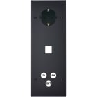 MODELEC - Façade Confidence Laiton Noir Mat Triple Verticale PCK M1 C3 V