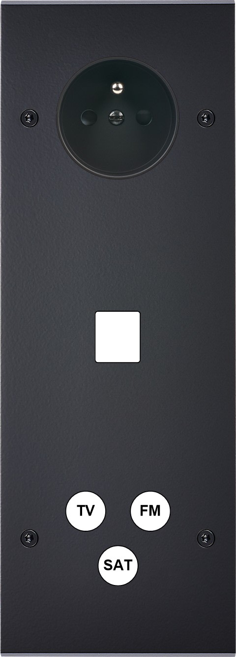 MODELEC - Façade Confidence Laiton Noir Mat Triple Verticale PC M1 C3 à Vis