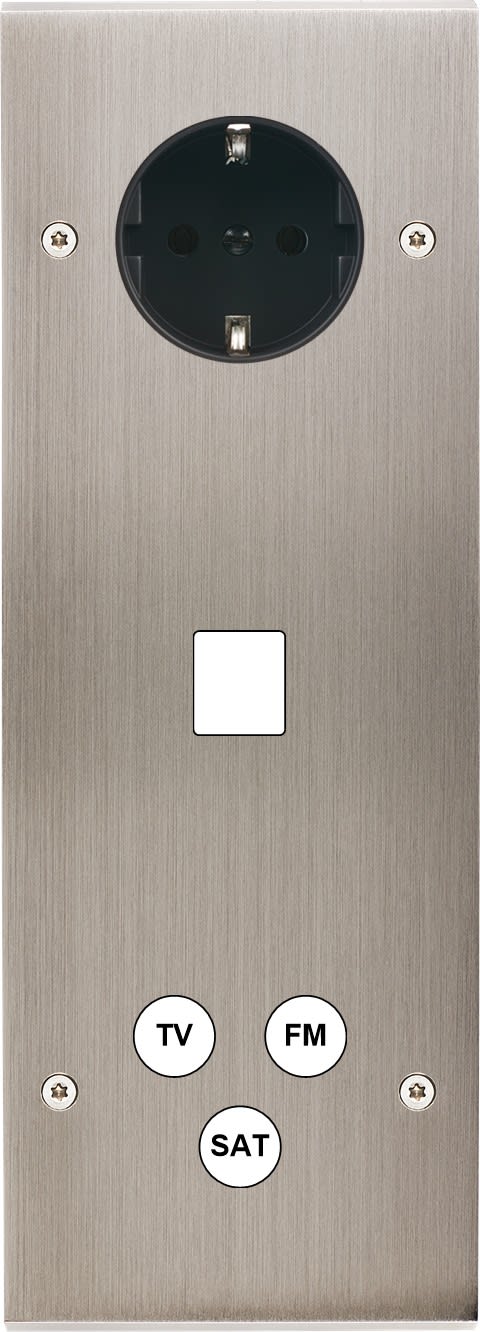 MODELEC - Façade Confidence Laiton Nickel Satine Triple Verticalepckm1C3 V