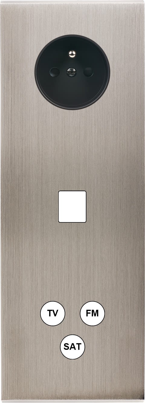 MODELEC - Façade Confidence Laiton Nickel Satine Triple Verticale PC M1 C3