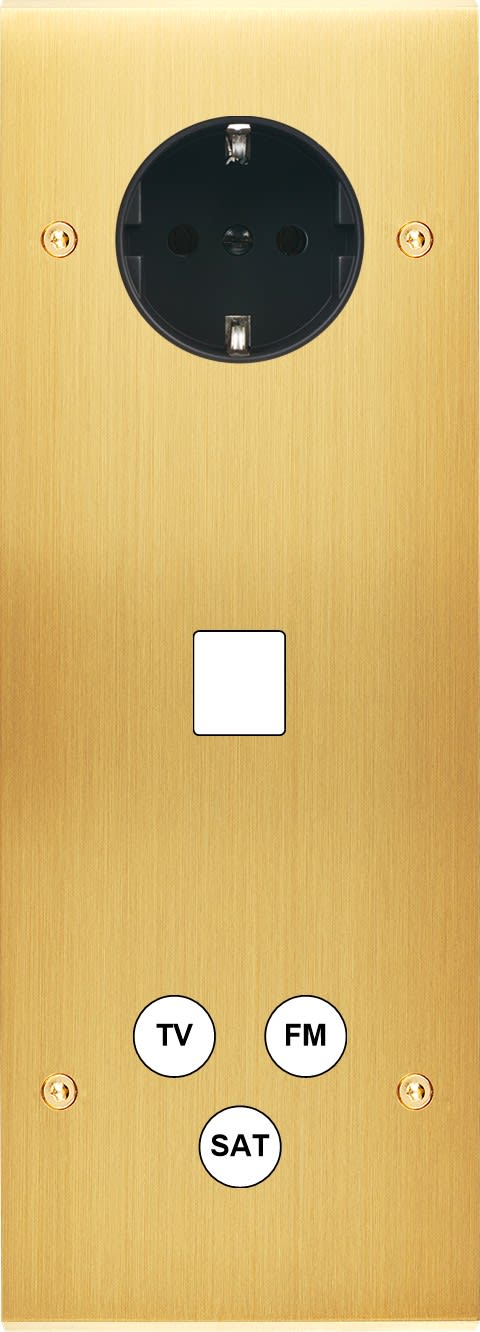 MODELEC - Façade Confidence Laiton Satine Triple Verticale PCK M1 C3 V