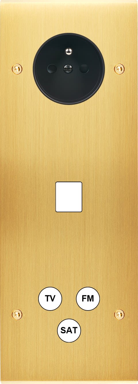 MODELEC - Façade Confidence Laiton Satine Triple Verticale PC M1 C3 à Vis