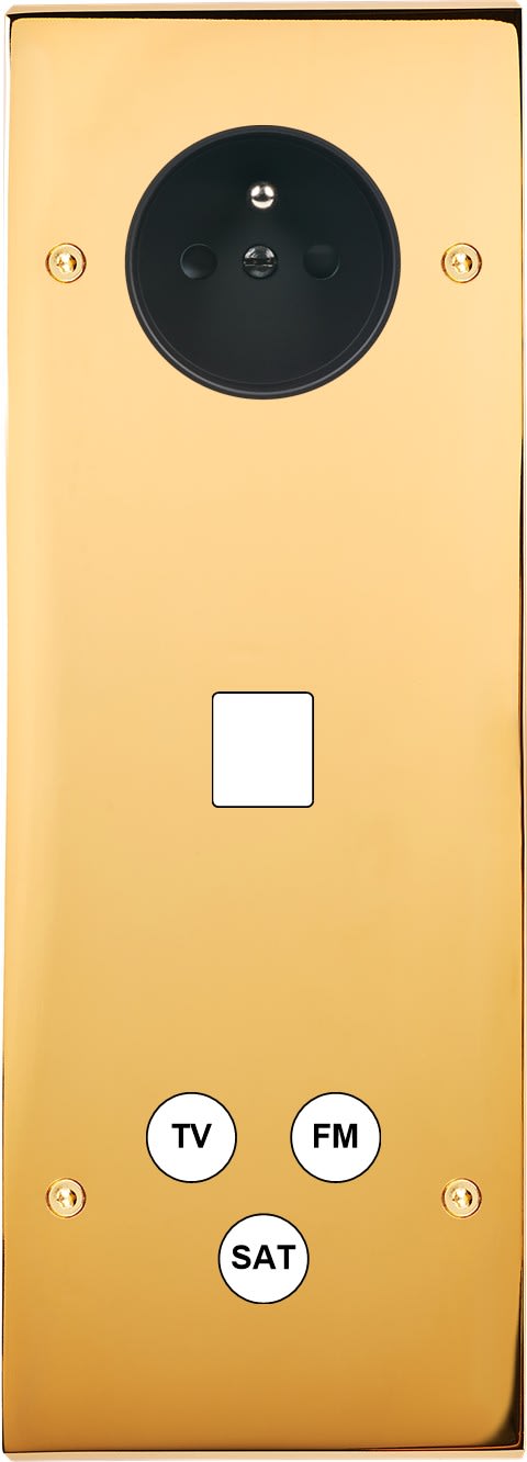 MODELEC - Façade Confidence Laiton Or Miroir Triple Verticale PC M1 C3 à Vis