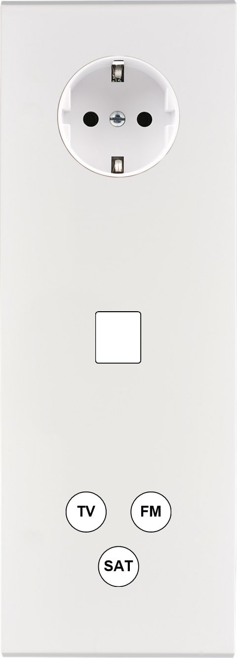 MODELEC - Façade Confidence Laiton Blanc Email Triple Verticale PCK M1 C3