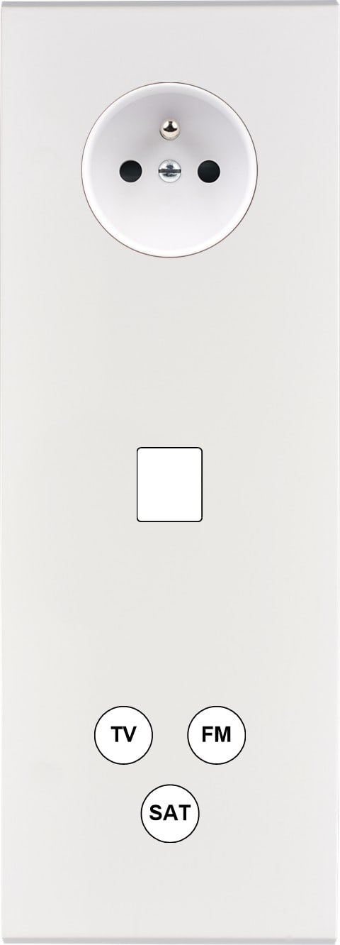 MODELEC - Façade Confidence Laiton Blanc Email Triple Verticale PC M1 C3