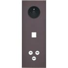 MODELEC - Façade Désir Anthracite Mat Triple Verticale PC 1 Media Tv-Fm-Sat