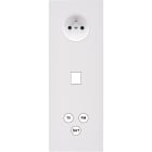 MODELEC - Façade Désir Blanc Mat Triple Verticale PC 1 Media Tv-Fm-Sat