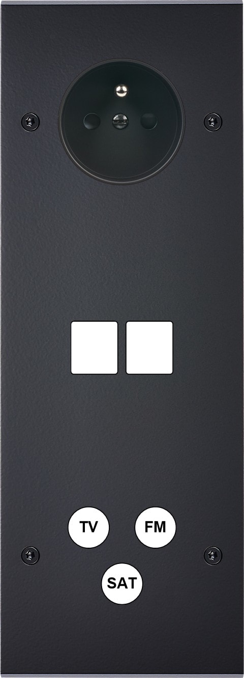 MODELEC - Façade Confidence Laiton Noir Mat Triple Verticale PC M2 C3 à Vis