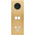 MODELEC - Façade Confidence Laiton Brosse Triple Verticale PC M2 C3 à Vis
