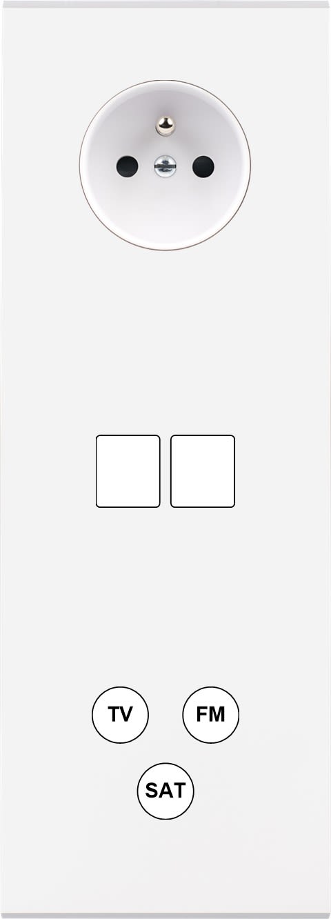 MODELEC - Façade Confidence Laiton Blanc Triple Verticale PC M2 C3