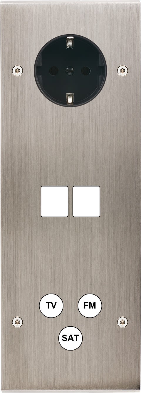 MODELEC - Façade Confidence Laiton Nickel Satine Triple Verticalepckm2C3 V