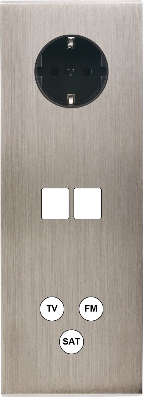 MODELEC - Façade Confidence Laiton Nickel Satine Triple Verticale Pckm2C3