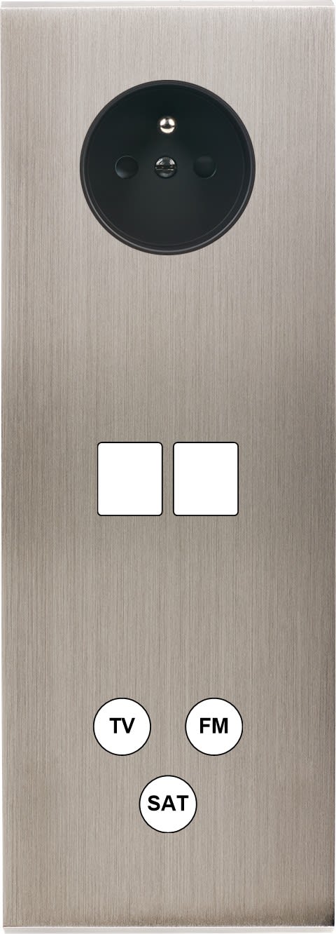 MODELEC - Façade Confidence Laiton Nickel Satine Triple Verticale PC M2 C3