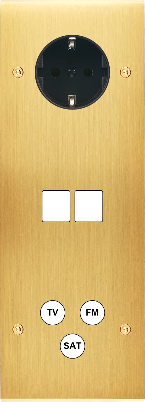 MODELEC - Façade Confidence Laiton Satine Triple Verticale PCK M2 C3 V