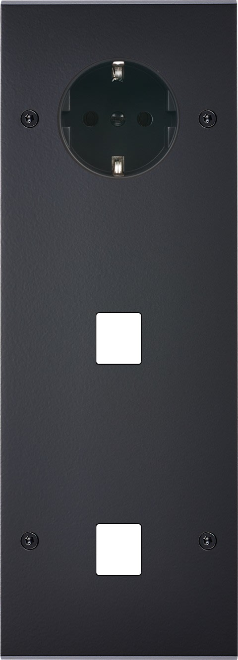 MODELEC - Façade Confidence Laiton Noir Mat Mat Triple Verticale PCK M1 M1 à Vis