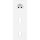 MODELEC - Façade Confidence Laiton Blanct Triple Verticale PC M1 M1