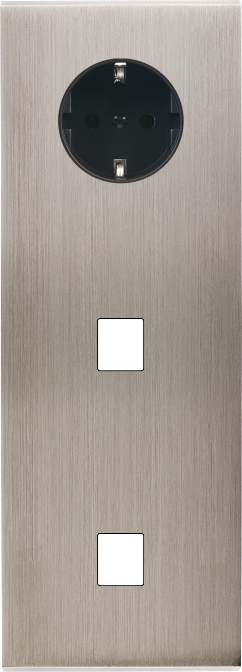 MODELEC - Façade Confidence Laiton Nickelsatine Triple Verticale PCK M1 M1 Magnetique