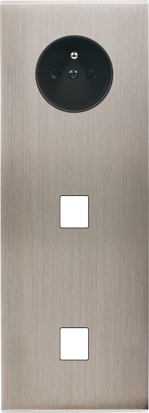 MODELEC - Façade Confidence Laiton Nickel Satine Triple Verticale PC M1 M1