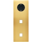 MODELEC - Façade Confidence Laiton Satine Triple Verticale Prise 2P+Tk M1 M1 Magnetique