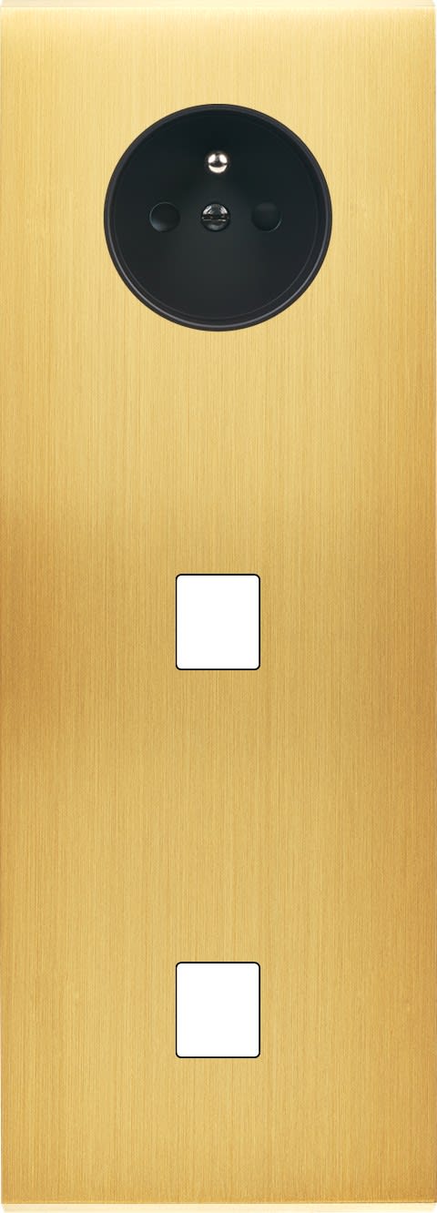 MODELEC - Façade Confidence Laiton Satine Triple Verticale PC M1 M1 Magnetique