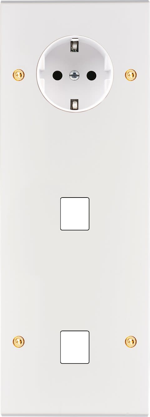 MODELEC - Façade Confidence Laiton Blanc Email Triple Verticale PCK M1 M1 à Vis