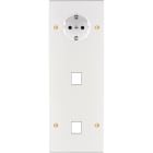 MODELEC - Façade Confidence Laiton Blanc Email Triple Verticale PCK M1 M1 à Vis