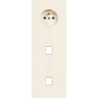 MODELEC - Façade Désir Ivoire Mat Triple Verticale PC M1 M1